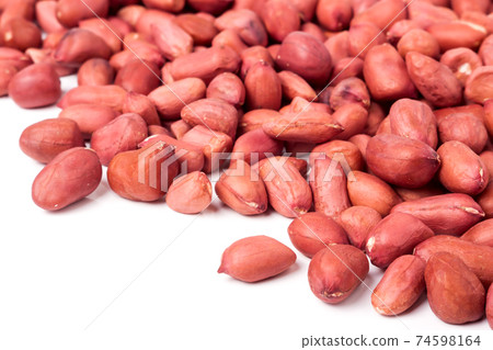 peeled peanut isolated on a white background peeled peanut isolated on a white background 74598164