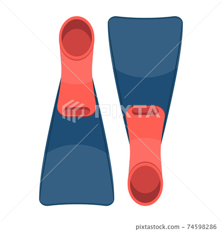 Swimming fins vector design illustration isolated on white background Swimming fins vector design illustration isolated on white background 74598286