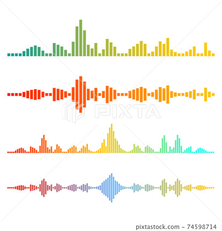 Music waves vector design illustration isolated on white background Music waves vector design illustration isolated on white background 74598714