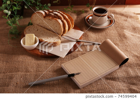 Delicious bread and coffee Delicious bread and coffee 74599404