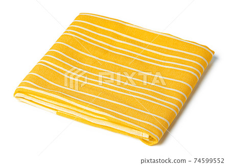 kitchen towel isolated on white background, close up 74599552