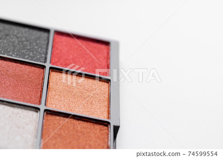 Make up colorful eyeshadow palettes on white 74599554