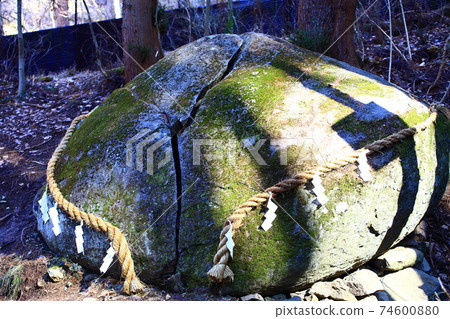 Dragon split rock in Suzaka City, Nagano Prefecture 74600880