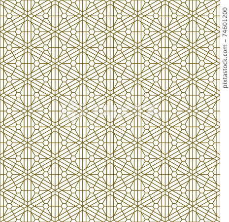 Seamless traditional Japanese ornament Kumiko.Golden color lines. Seamless traditional Japanese ornament Kumiko.Golden color lines. 74601200