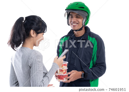 online food order delivery courier 74601951