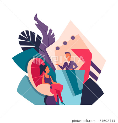 Video blogging. Studio blog recording on chroma key background. Recording podcast. Video recording. Workplace of blogger or video editor. Live streaming concept 74602143