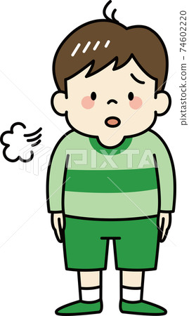 Boy sighing (whole body) - Stock Illustration [74602220] - PIXTA