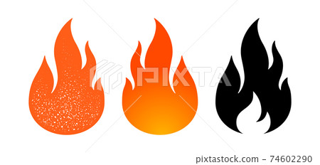 Fire, flame. Red flame collection set Fire, flame. Red flame collection set 74602290
