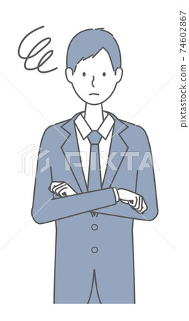 A man in a suit in trouble - Stock Illustration [74602867] - PIXTA