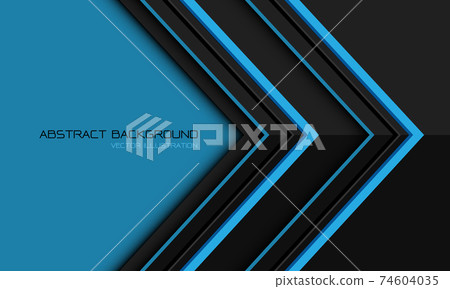 Abstract blue grey metallic direction geometric arrow with blank space design modern futuristic background vector illustration. 74604035