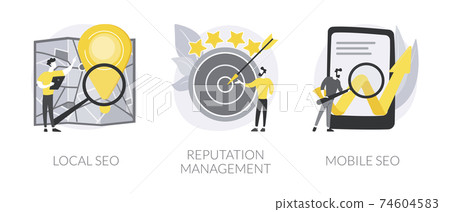 Search engine marketing abstract concept vector illustrations. 74604583