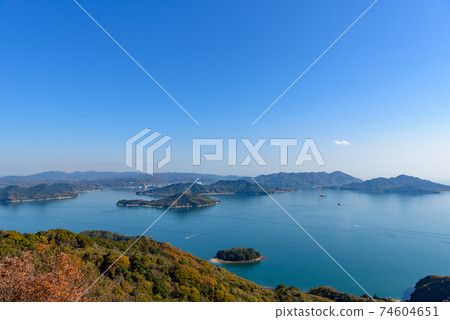Scenery of the Seto Inland Sea (Takamiyama Observatory, towards Fukuyama City) Scenery of the Seto Inland Sea (Takamiyama Observatory, towards Fukuyama City) 74604651