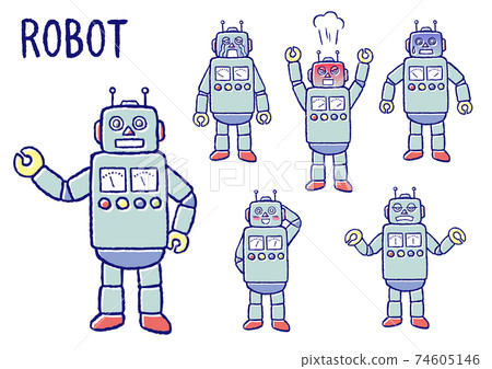 Robot facial expression set 74605146