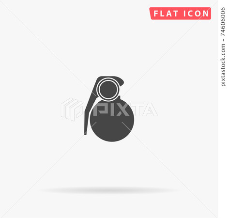 Grenade flat vector icon - Stock Illustration [74606006] - PIXTA