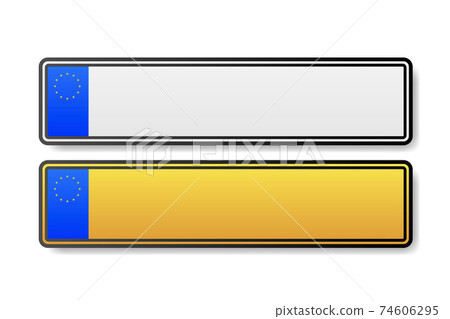 European Number Plate Car Information Sign Stock Illustration 74606295 Pixta