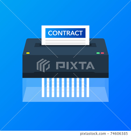 Paper cut shredder for web design. Vector illustration. 74606385