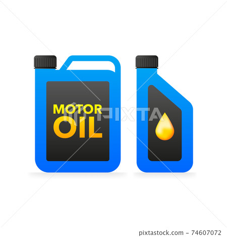 Motor oil, great design for any purposes. Flat design. Vector illustration. Motor oil, great design for any purposes. Flat design. Vector illustration. 74607072