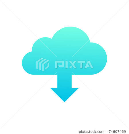 Download icon. Load symbol. Vector illustration in flat style. Download icon. Load symbol. Vector illustration in flat style. 74607469