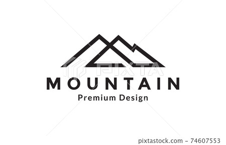 bold lines triangle mountain modern logo design vector icon symbol illustration bold lines triangle mountain modern logo design vector icon symbol illustration 74607553