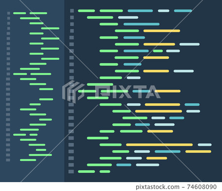 Programming and coding concept. Code on the... - Stock Illustration ...