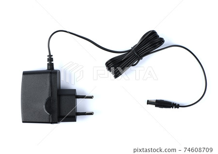 Black power ac to dc adaptor. Black power ac to dc adaptor. 74608709