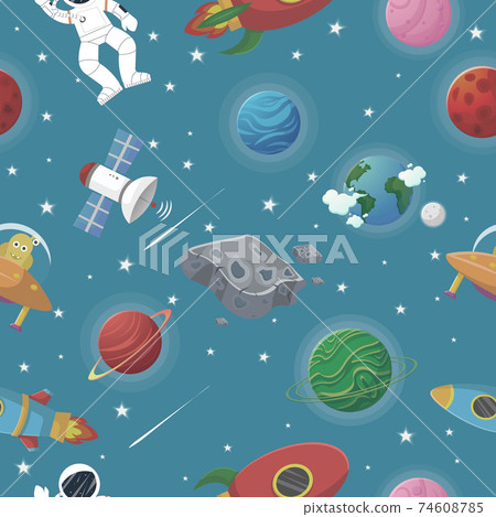 Planet pattern with constellations and stars. Planet pattern with constellations and stars. 74608785