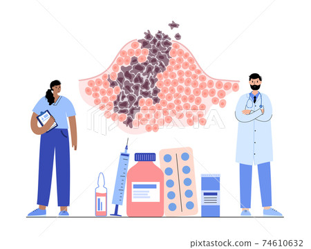 Tumor cells concept Tumor cells concept 74610632
