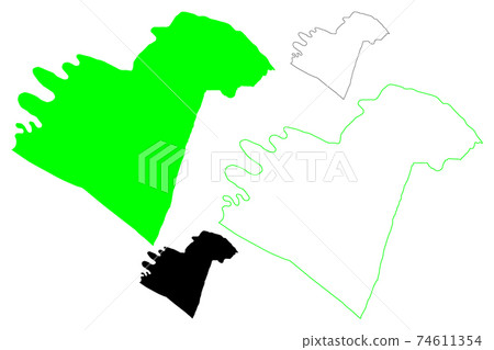 Morgan County, State of West Virginia (U.S. county, United States of America, USA, U.S., US) map vector illustration, scribble sketch Morgan map 74611354