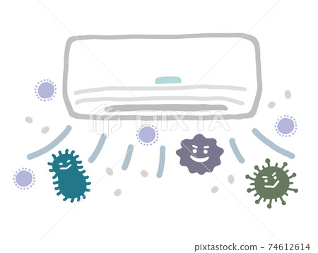 Illustration of mold on air conditioner Illustration of mold on air conditioner 74612614