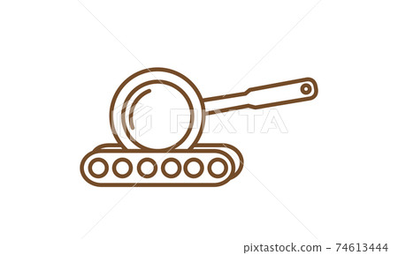cook kitchen frypan line logo design vector icon symbol illustration 74613444