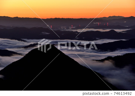 大江山的福知山盆地的雲海 74613492