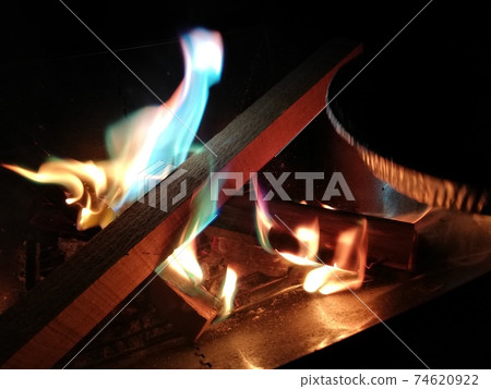 Bonfire at the campsite 74620922