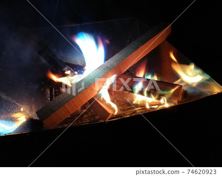 Bonfire at the campsite 74620923