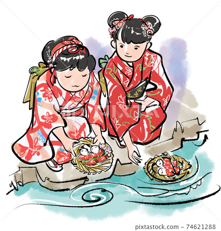 March 3rd Japan-Hinamatsuri Nagashi Hina 74621288