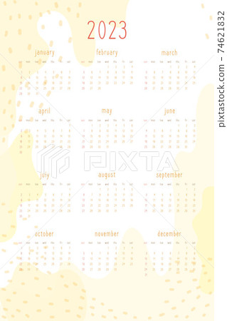 2023 Cute Calendar 2023 Calendar Set For Personal Planner And... - Stock Illustration  [74621832] - Pixta