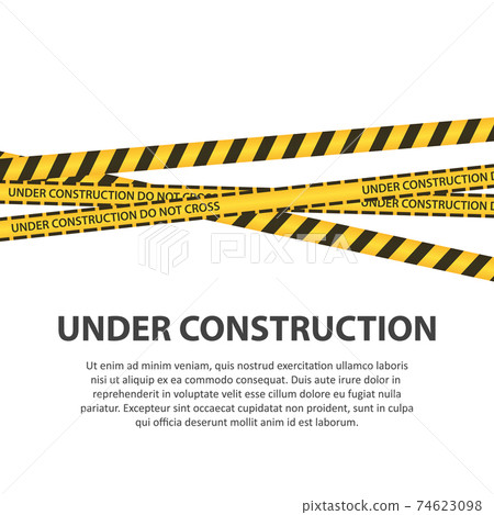 Under construction zone vector design illustration isolated on white background 74623098