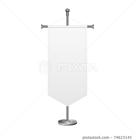 Vertical hanging banner vector design illustration isolated on white background 74623145