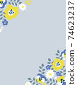 Flower frame (corner / fashionable) 74623237