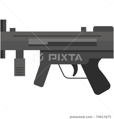 Vector submachine rifle isolated on white background Vector submachine rifle isolated on white background 74623875