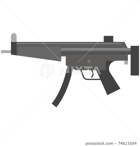 Vector submachine gun isolated on white background 74623884