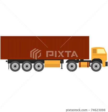 Vector road transport truck isolated on white Vector road transport truck isolated on white 74623898