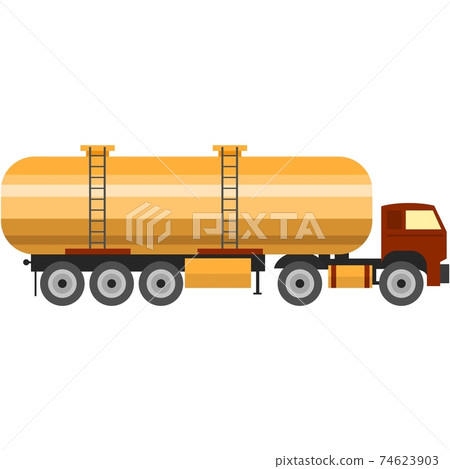 Vector gas-tank truck isolated on white background 74623903