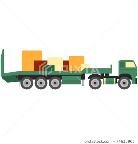 Vector container truck isolated on white background 74623905