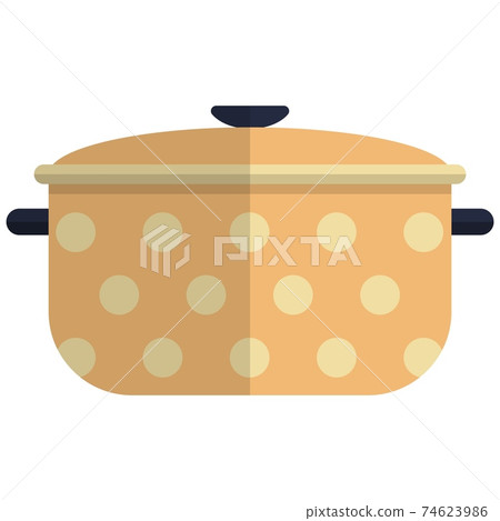 Cooking pot icon, flat vector isolated illustration. Kitchen cooking utensils. Kitchenware. Cookware. Cooking pot icon, flat vector isolated illustration. Kitchen cooking utensils. Kitchenware. Cookware. 74623986
