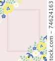 Flower frame (square frame, fashionable, light pink) 74624163