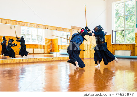 Japanese martial art of sword fighting. Sport. 74625977