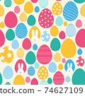 Colorful Easter egg seamless pattern for backgrounds 74627109