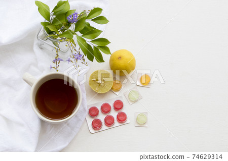 herbal health care mix honey lemon with cough sore throat pastille pills 74629314