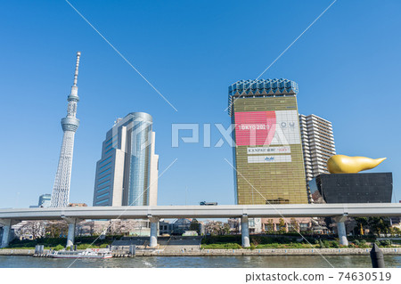 "Tokyo" Tokyo Sky Tree seen from Sumida River Terrace 74630519