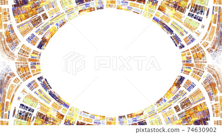 Oval frame on white background 74630902